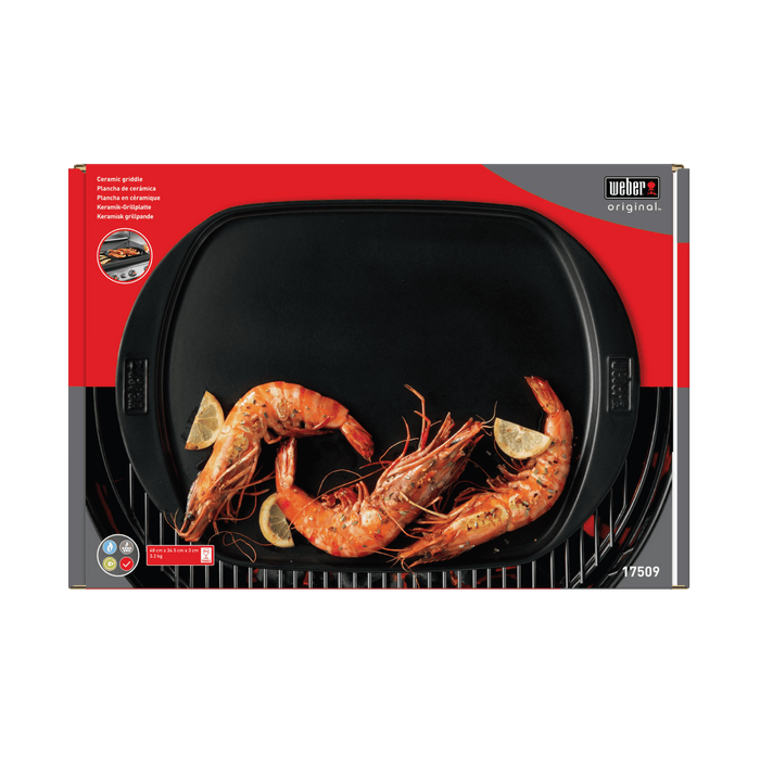WEBER griddle - large 35.3x42.9cm, 17509 - WEBER - Evelostore