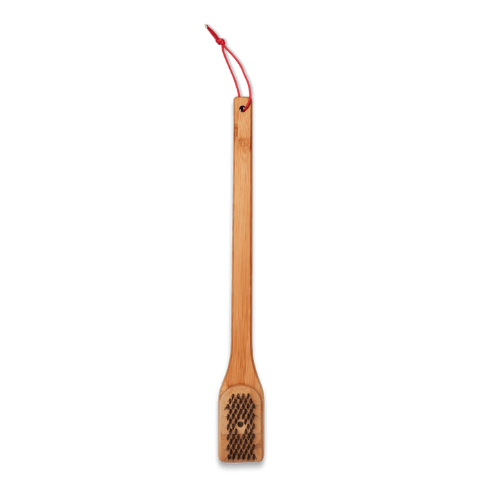 WEBER Grill Brush – Bamboo Handle, 46 cm, Stainless Steel Bristles, 6276 - WEBER - Evelostore