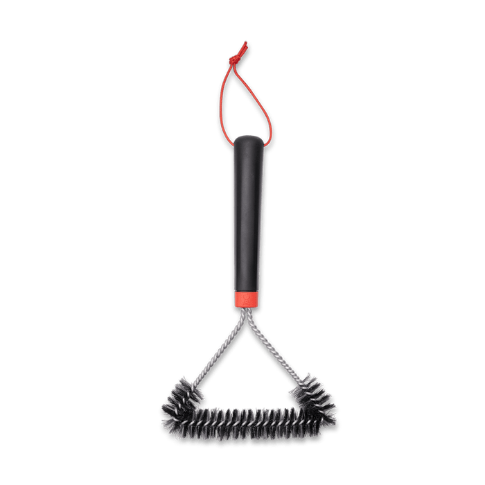 WEBER Grill Brush – Three - Sided, 30 cm, Stainless Steel Bristles, 6277 - WEBER - Evelostore