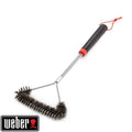 WEBER Grill Brush – Three - Sided, 46 cm, Stainless Steel Bristles, 6278 - WEBER - Evelostore