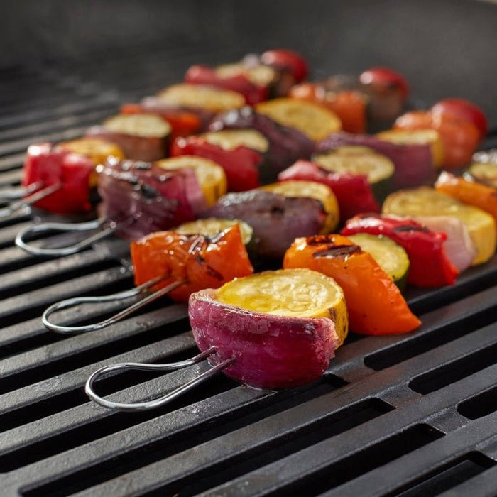 WEBER GRILLING SKEWER SET - 33cm, 8 pcs, 6320 - WEBER - Evelostore