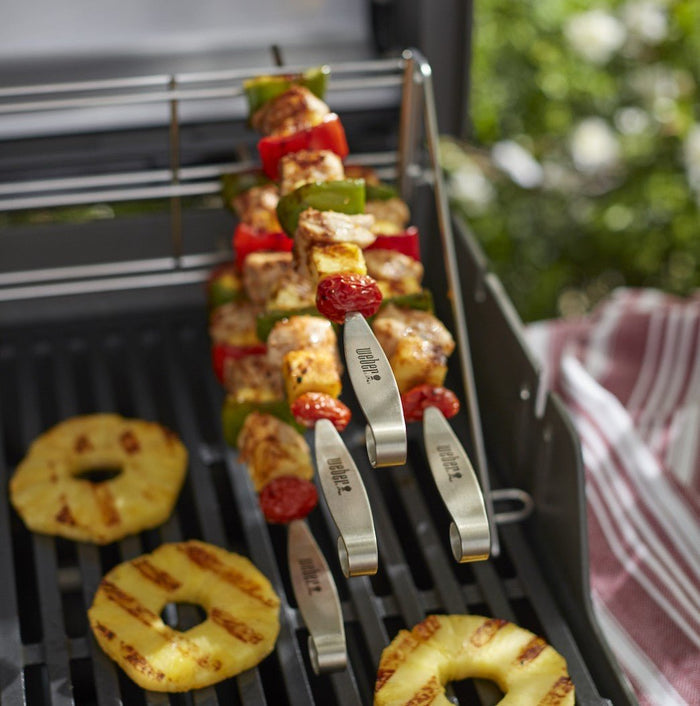 WEBER GRILLING SKEWER SET - 34,5cm, 4 pcs, 7618 - WEBER - Evelostore