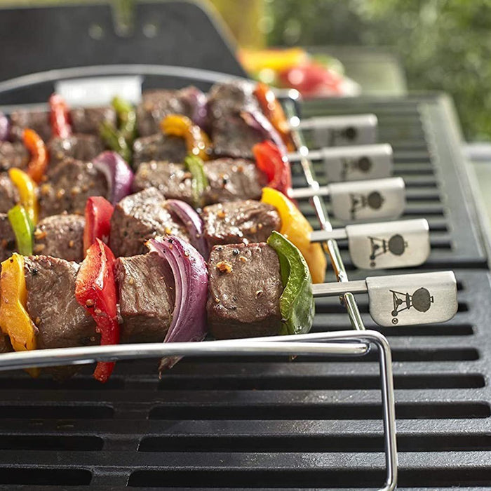 WEBER KEBAB SET with 5 Skewers - grilling tools, 6606 - WEBER - Evelostore
