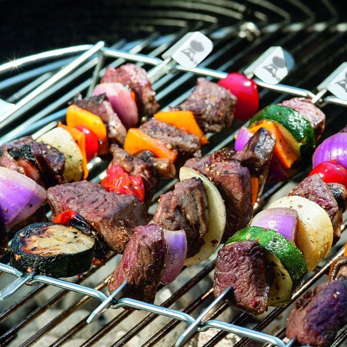 WEBER KEBAB SET with 5 Skewers - grilling tools, 6606 - WEBER - Evelostore