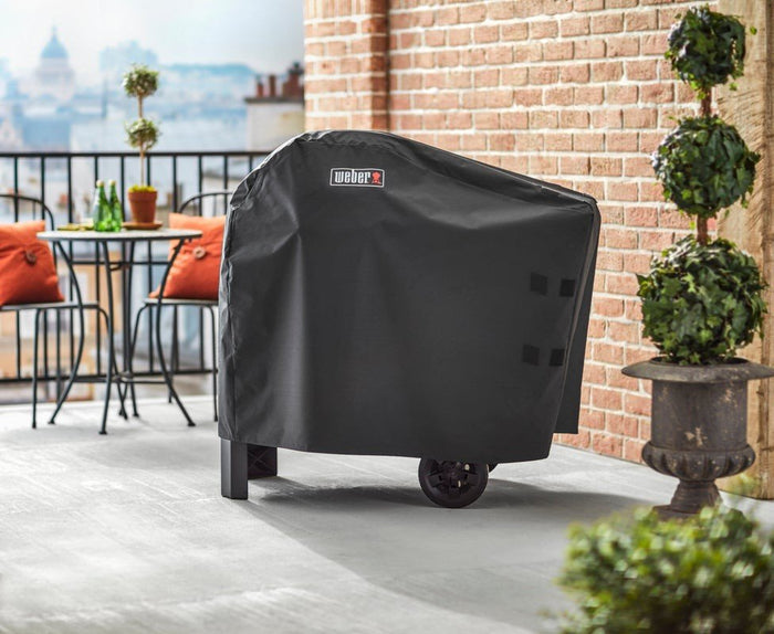 WEBER Premium Pulse 1000/2000 Series Grill Cover with Cart, 7181 - WEBER - Evelostore