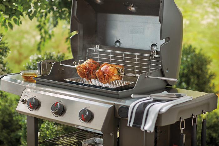 WEBER ROTISSERIE - Fits Genesis® II 2 and 3 burner and Genesis® 300 series, 7654 - WEBER - Evelostore
