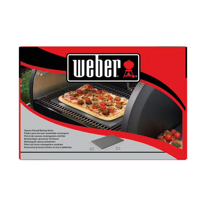 WEBER SQUARE GLAZED BAKING STONE pizza stone 30 x 44cm, 18414
