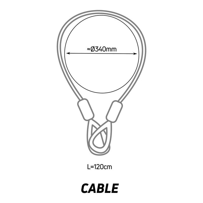 ZEFAL K - TRAZ CABLE bike lock - grey - ZEFAL - Evelostore