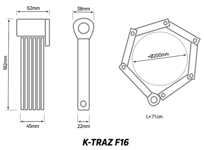ZEFAL K - TRAZ F16 bike lock - black - ZEFAL - Evelostore