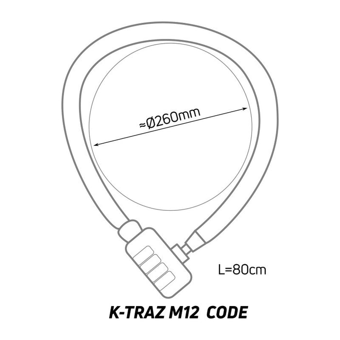 ZEFAL K - TRAZ M12 CODE bike lock - black - ZEFAL - Evelostore